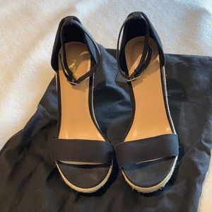 Black Espadrille Wedges